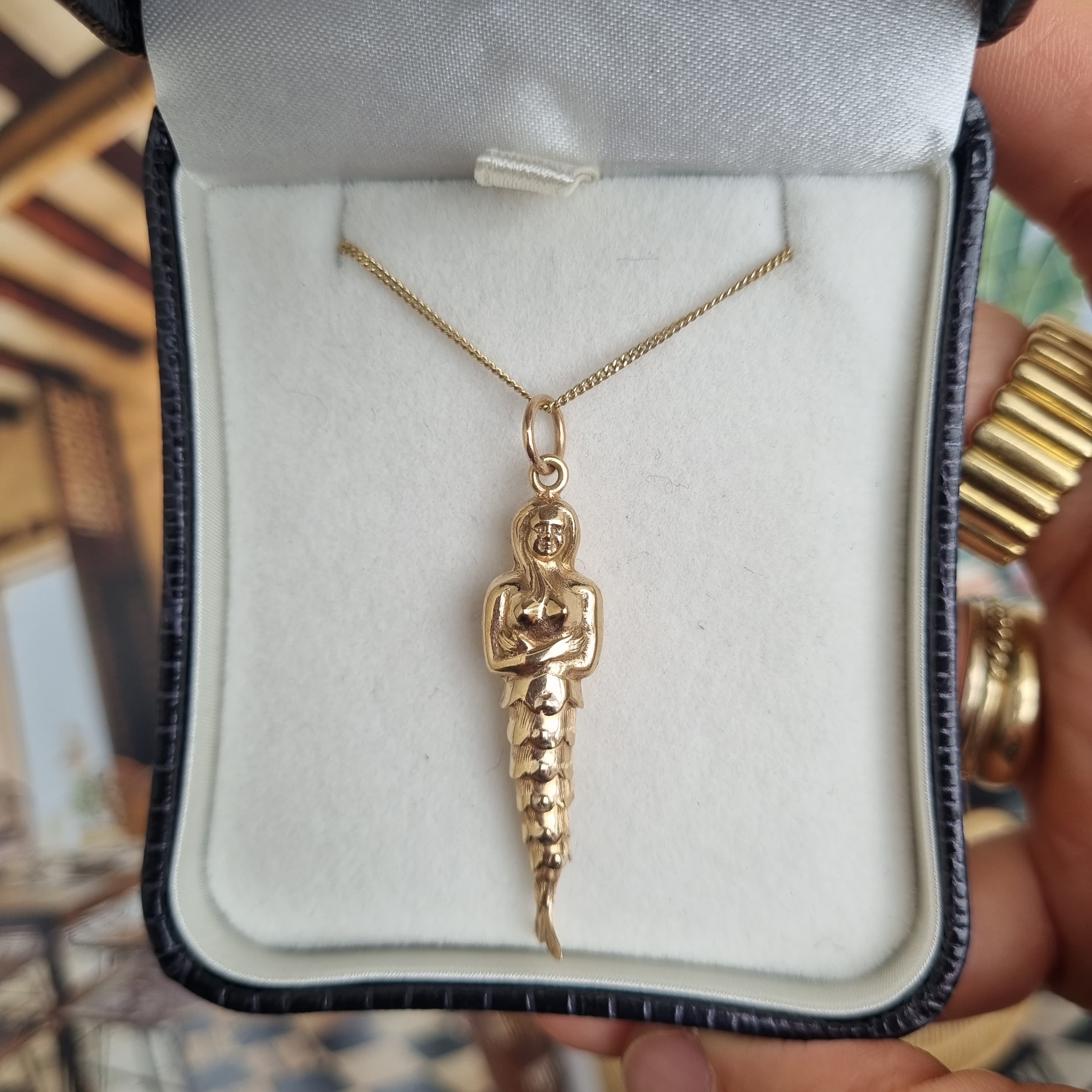 Lille - 9 karaat gouden bedel zeemeermin